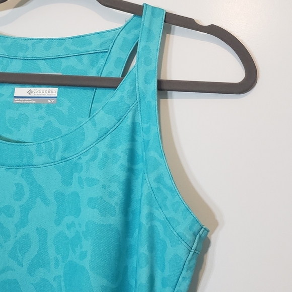 Columbia Dress Size Small Omni-Freeze Advanced Cooling Aqua Racerback Stretch - Picture 5 of 11
